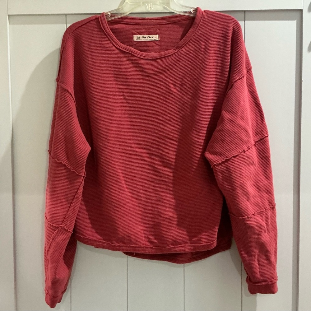 Free People We The Free Total Eclipse Tee Red Xs View 4